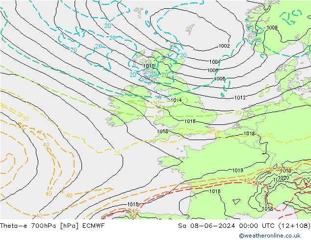 Theta-e 700hPa ECMWF Cts 08.06.2024 00 UTC