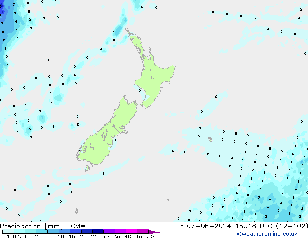 Yağış ECMWF Cu 07.06.2024 18 UTC