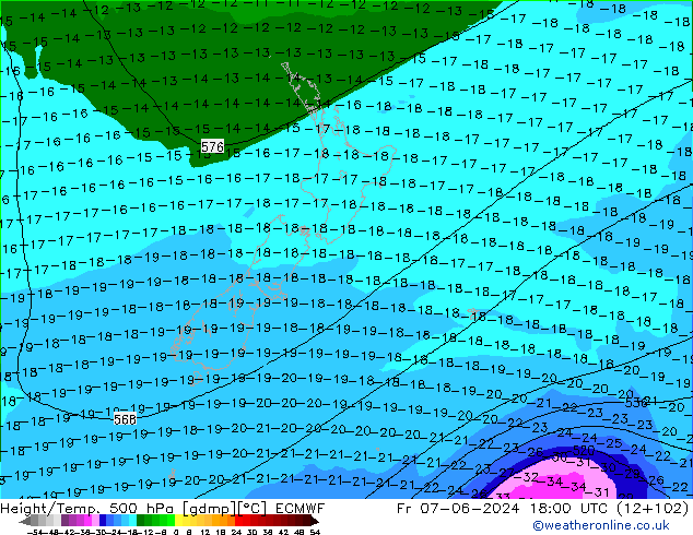 Z500/Rain (+SLP)/Z850 ECMWF ��� 07.06.2024 18 UTC