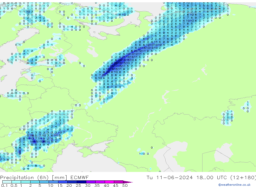 Z500/Rain (+SLP)/Z850 ECMWF mar 11.06.2024 00 UTC