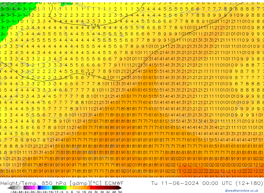 Z500/Rain (+SLP)/Z850 ECMWF mar 11.06.2024 00 UTC