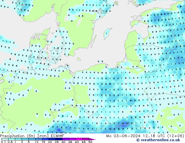 Z500/Rain (+SLP)/Z850 ECMWF lun 03.06.2024 18 UTC