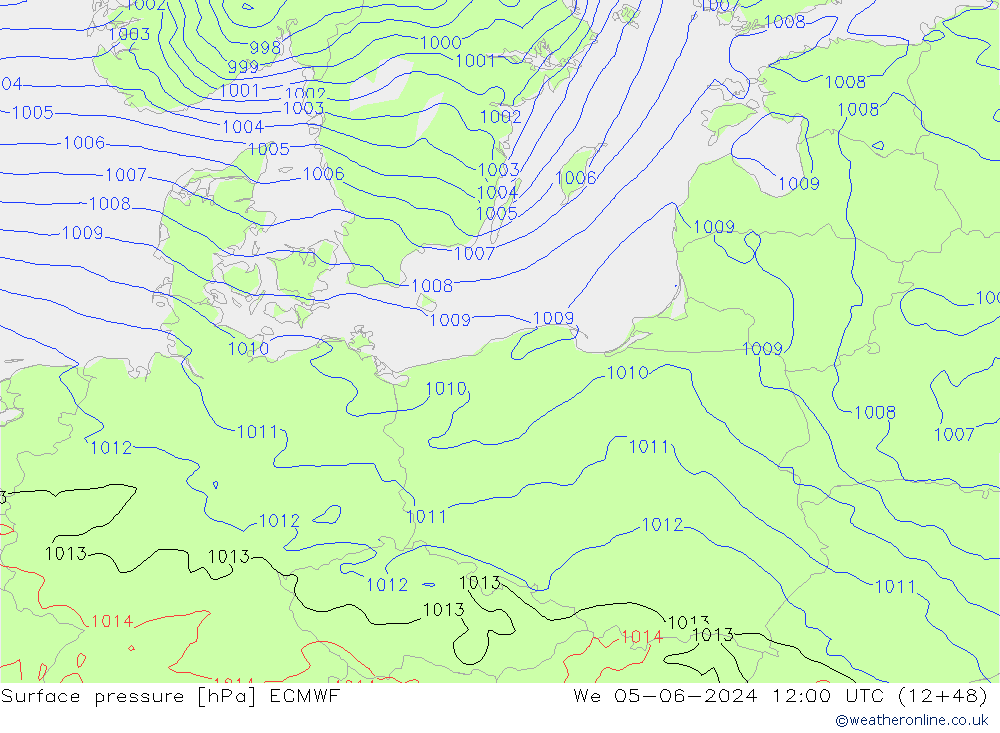 приземное давление ECMWF ср 05.06.2024 12 UTC