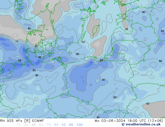 925 hPa Nispi Nem ECMWF Pzt 03.06.2024 18 UTC