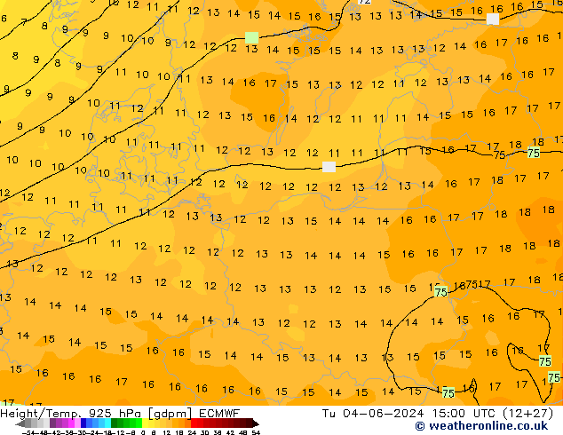 Geop./Temp. 925 hPa ECMWF mar 04.06.2024 15 UTC