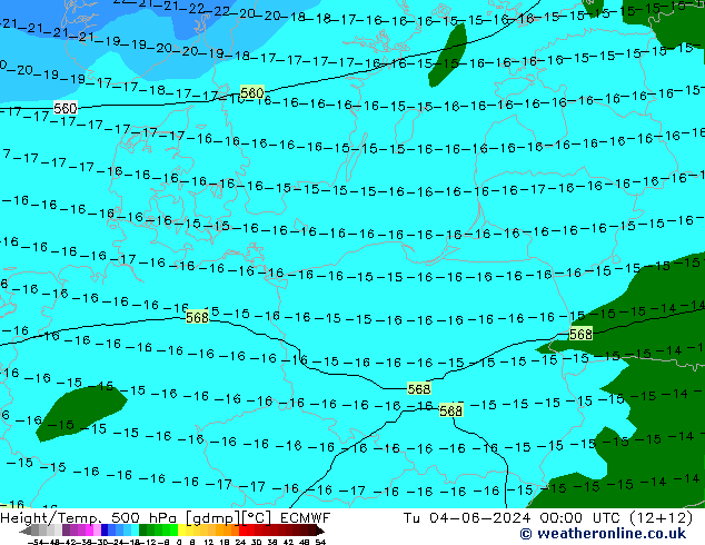 Z500/Rain (+SLP)/Z850 ECMWF mar 04.06.2024 00 UTC