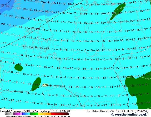 Z500/Regen(+SLP)/Z850 ECMWF di 04.06.2024 12 UTC