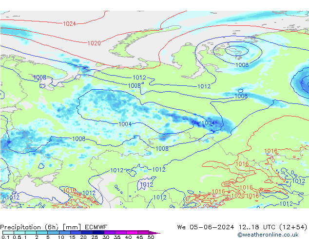 Z500/Rain (+SLP)/Z850 ECMWF We 05.06.2024 18 UTC