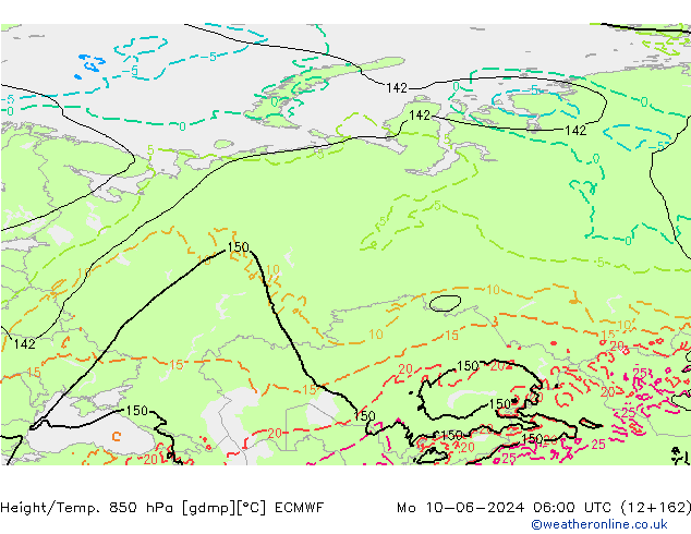 Z500/Rain (+SLP)/Z850 ECMWF пн 10.06.2024 06 UTC