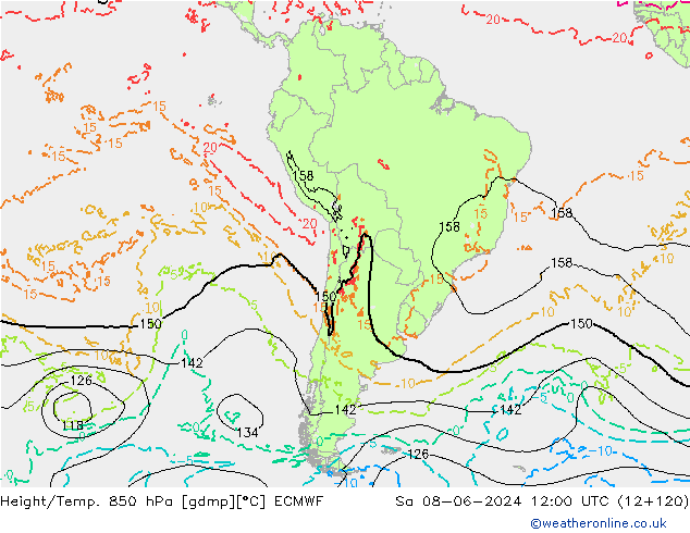 Z500/Rain (+SLP)/Z850 ECMWF  08.06.2024 12 UTC