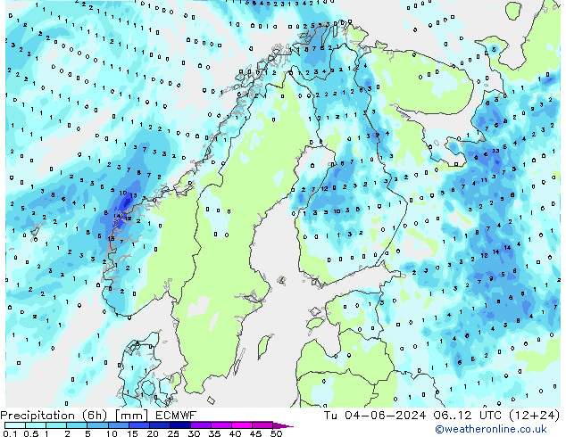 Z500/Rain (+SLP)/Z850 ECMWF mar 04.06.2024 12 UTC