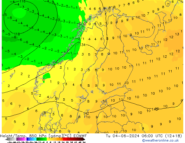 Z500/Rain (+SLP)/Z850 ECMWF  04.06.2024 06 UTC