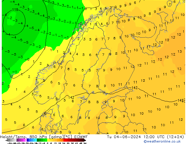 Z500/Rain (+SLP)/Z850 ECMWF mar 04.06.2024 12 UTC