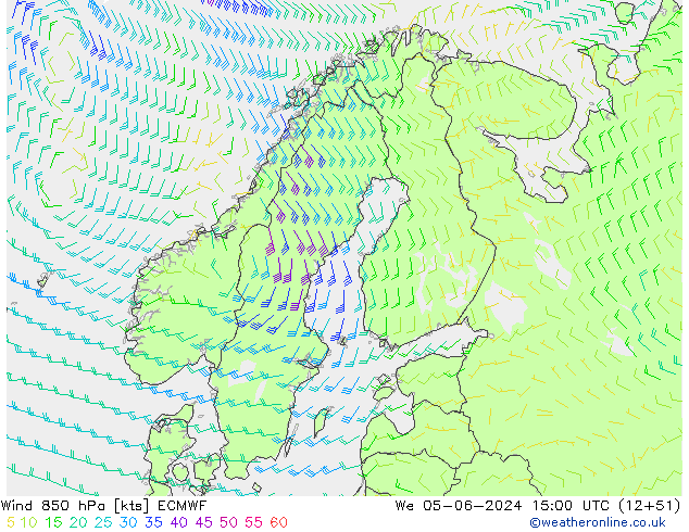 Wind 850 hPa ECMWF We 05.06.2024 15 UTC