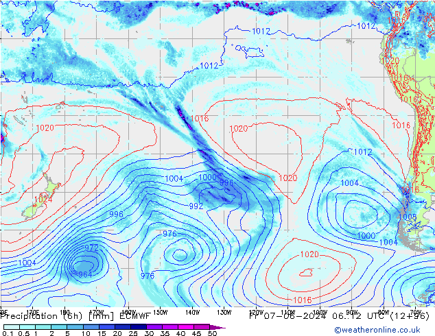 Z500/Regen(+SLP)/Z850 ECMWF vr 07.06.2024 12 UTC