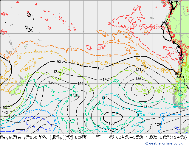 Z500/Rain (+SLP)/Z850 ECMWF Mo 03.06.2024 18 UTC