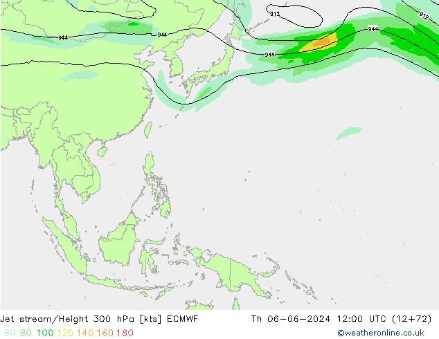 Prąd strumieniowy ECMWF czw. 06.06.2024 12 UTC