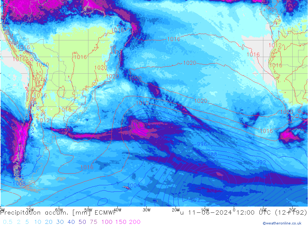 Precipitación acum. ECMWF mar 11.06.2024 12 UTC