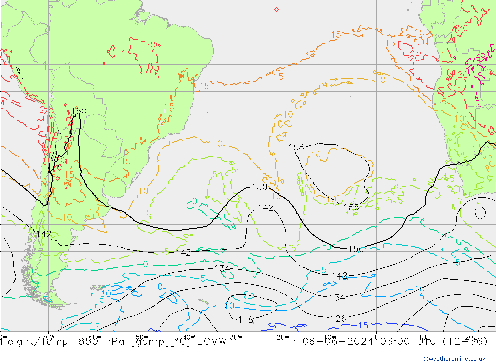 Z500/Rain (+SLP)/Z850 ECMWF Th 06.06.2024 06 UTC