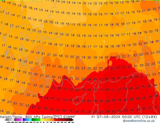 Z500/Rain (+SLP)/Z850 ECMWF пт 07.06.2024 00 UTC