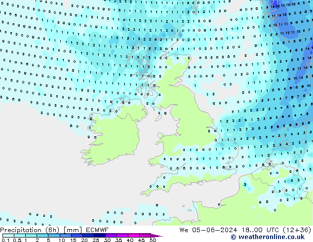 Z500/Rain (+SLP)/Z850 ECMWF mer 05.06.2024 00 UTC