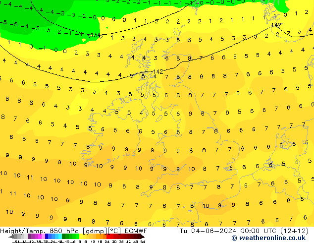 Z500/Rain (+SLP)/Z850 ECMWF  04.06.2024 00 UTC