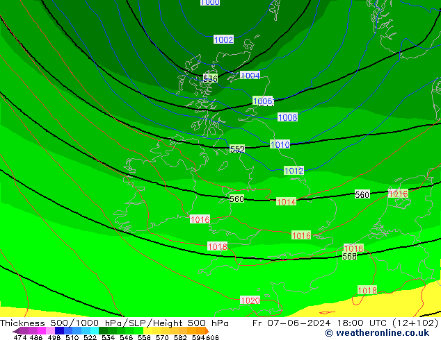 Thck 500-1000hPa ECMWF  07.06.2024 18 UTC