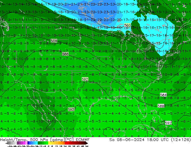 Z500/Rain (+SLP)/Z850 ECMWF sam 08.06.2024 18 UTC