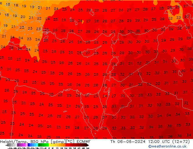 Z500/Rain (+SLP)/Z850 ECMWF Qui 06.06.2024 12 UTC