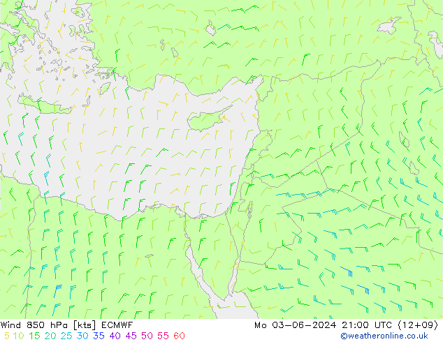  850 hPa ECMWF  03.06.2024 21 UTC