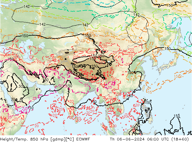 Z500/Rain (+SLP)/Z850 ECMWF чт 06.06.2024 06 UTC