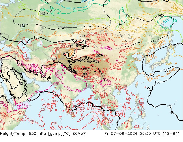 Z500/Rain (+SLP)/Z850 ECMWF Sex 07.06.2024 06 UTC