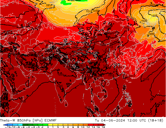 Theta-W 850hPa ECMWF di 04.06.2024 12 UTC