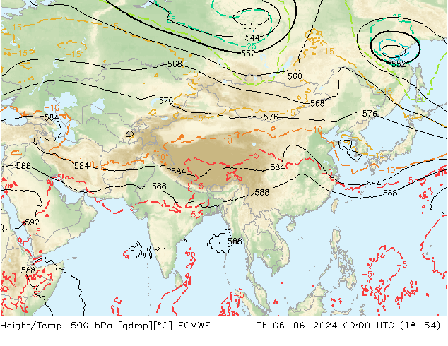 Z500/Rain (+SLP)/Z850 ECMWF чт 06.06.2024 00 UTC