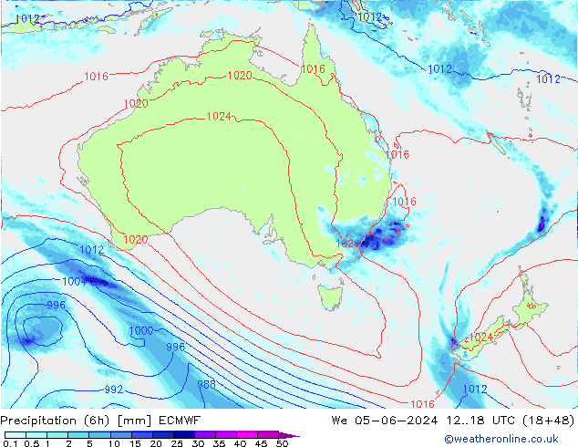 Z500/Rain (+SLP)/Z850 ECMWF mié 05.06.2024 18 UTC