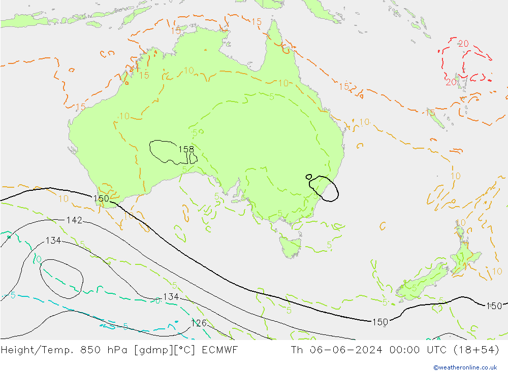 Z500/Rain (+SLP)/Z850 ECMWF czw. 06.06.2024 00 UTC