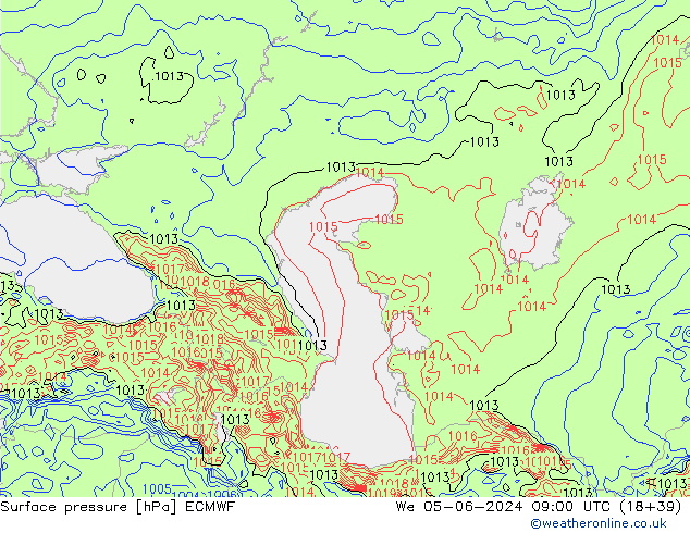 pression de l'air ECMWF mer 05.06.2024 09 UTC