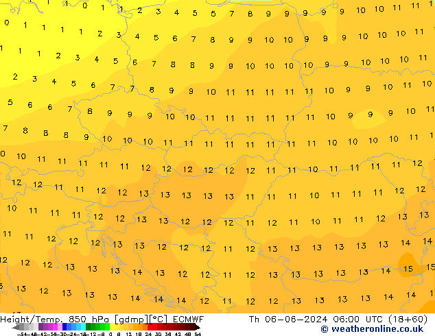 Z500/Rain (+SLP)/Z850 ECMWF Do 06.06.2024 06 UTC