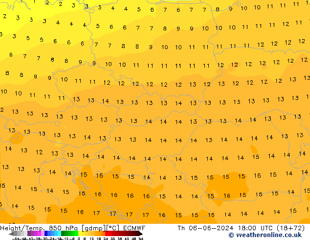 Z500/Rain (+SLP)/Z850 ECMWF Th 06.06.2024 18 UTC