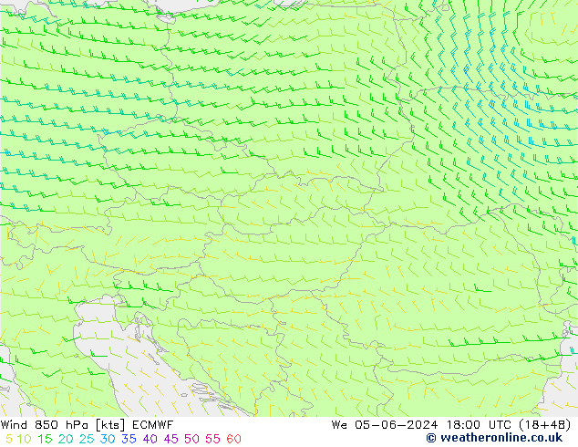 Wind 850 hPa ECMWF We 05.06.2024 18 UTC