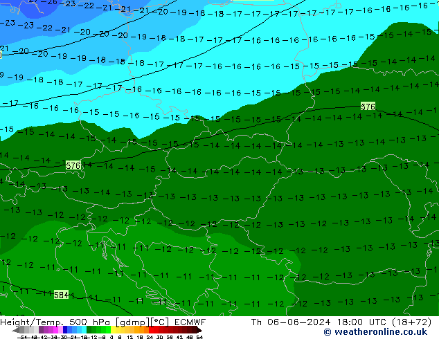 Z500/Rain (+SLP)/Z850 ECMWF Th 06.06.2024 18 UTC