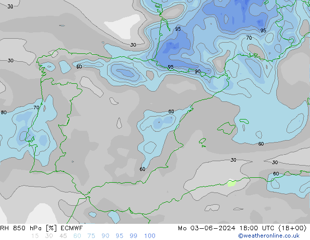 RH 850 hPa ECMWF Mo 03.06.2024 18 UTC