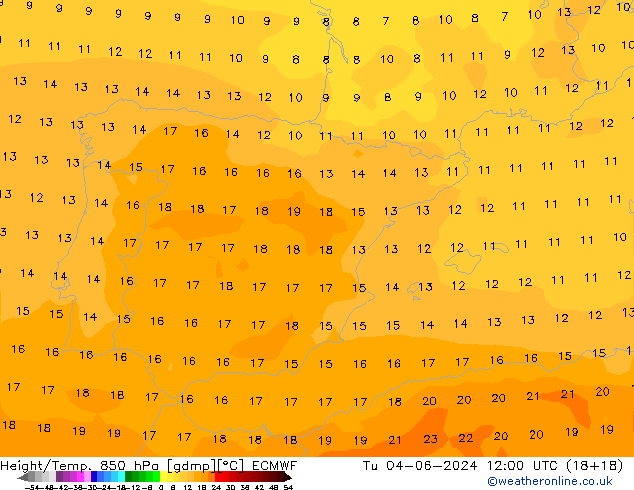 Z500/Regen(+SLP)/Z850 ECMWF di 04.06.2024 12 UTC