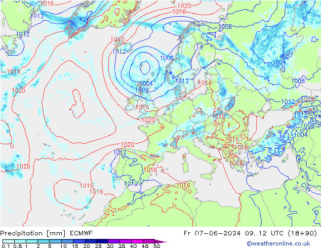 Precipitación ECMWF vie 07.06.2024 12 UTC