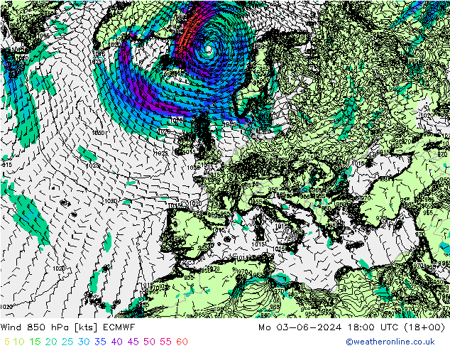  850 hPa ECMWF  03.06.2024 18 UTC