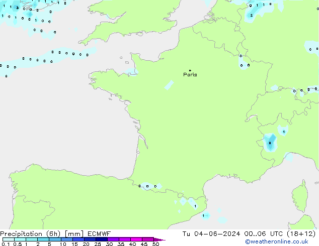 Z500/Rain (+SLP)/Z850 ECMWF Tu 04.06.2024 06 UTC