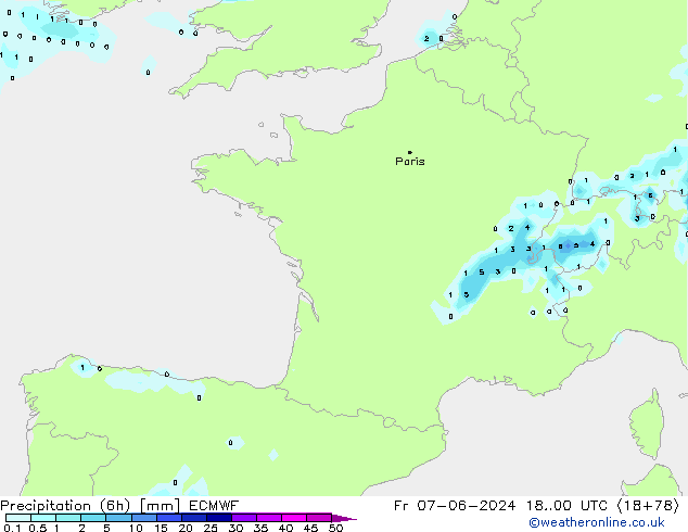 Z500/Rain (+SLP)/Z850 ECMWF Sex 07.06.2024 00 UTC