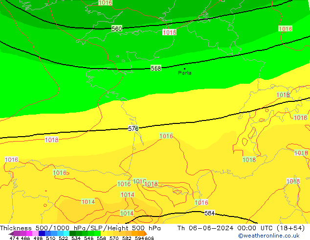 Thck 500-1000hPa ECMWF Th 06.06.2024 00 UTC