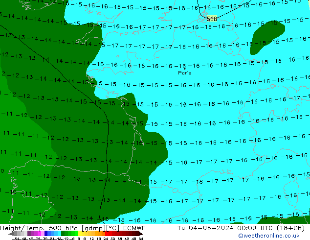 Z500/Rain (+SLP)/Z850 ECMWF Tu 04.06.2024 00 UTC