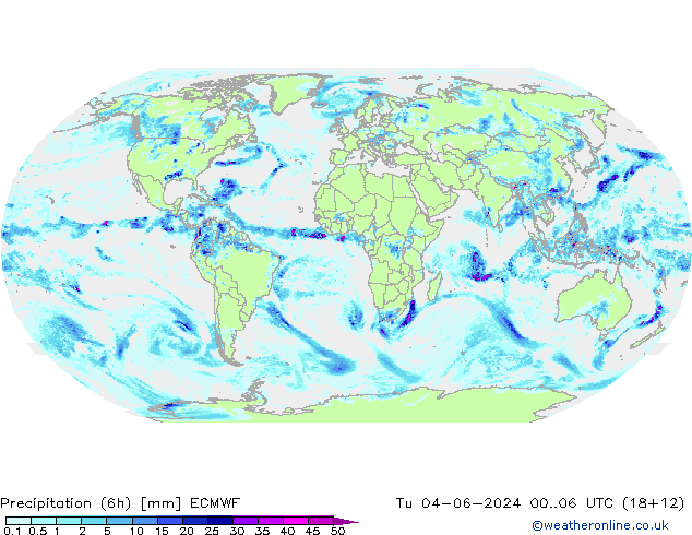 Z500/Yağmur (+YB)/Z850 ECMWF Sa 04.06.2024 06 UTC